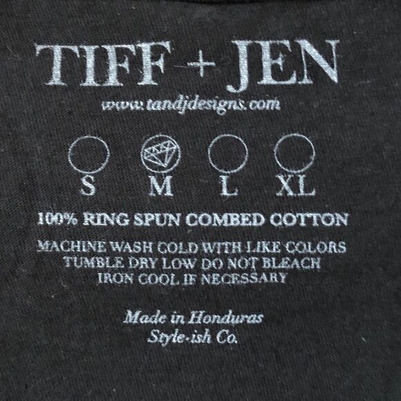 Tiff +Jen Halloween Black Short Sleeve “ I’m Here for the Booz” T-Shirt - Picture 4 of 5